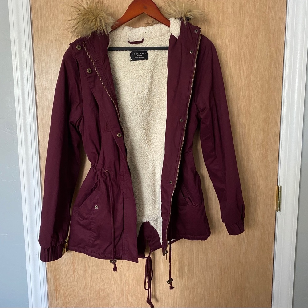Maroon/ Burgundy Parka